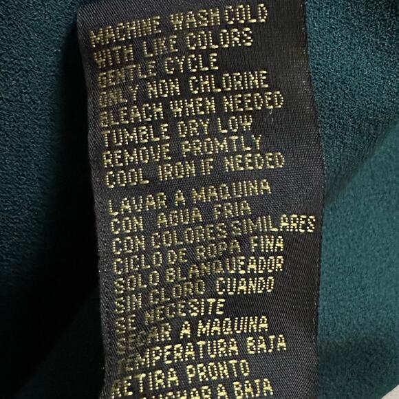 Shelby Nites Green Sequin Lace Bell Sleeve Shift Evening Dress Size 8P NEW - Picture 12 of 14